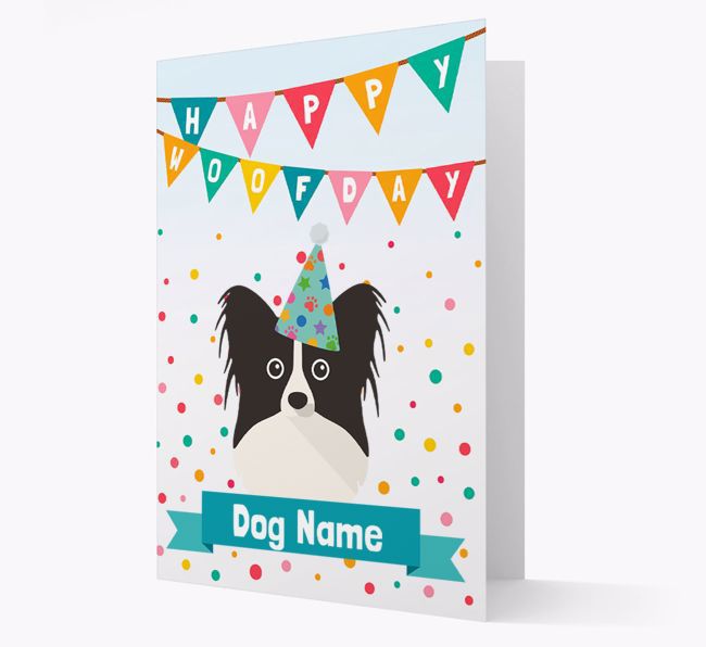 Personalised Card 'Happy Woofday {dogsName}' with {breedCommonName} Icon